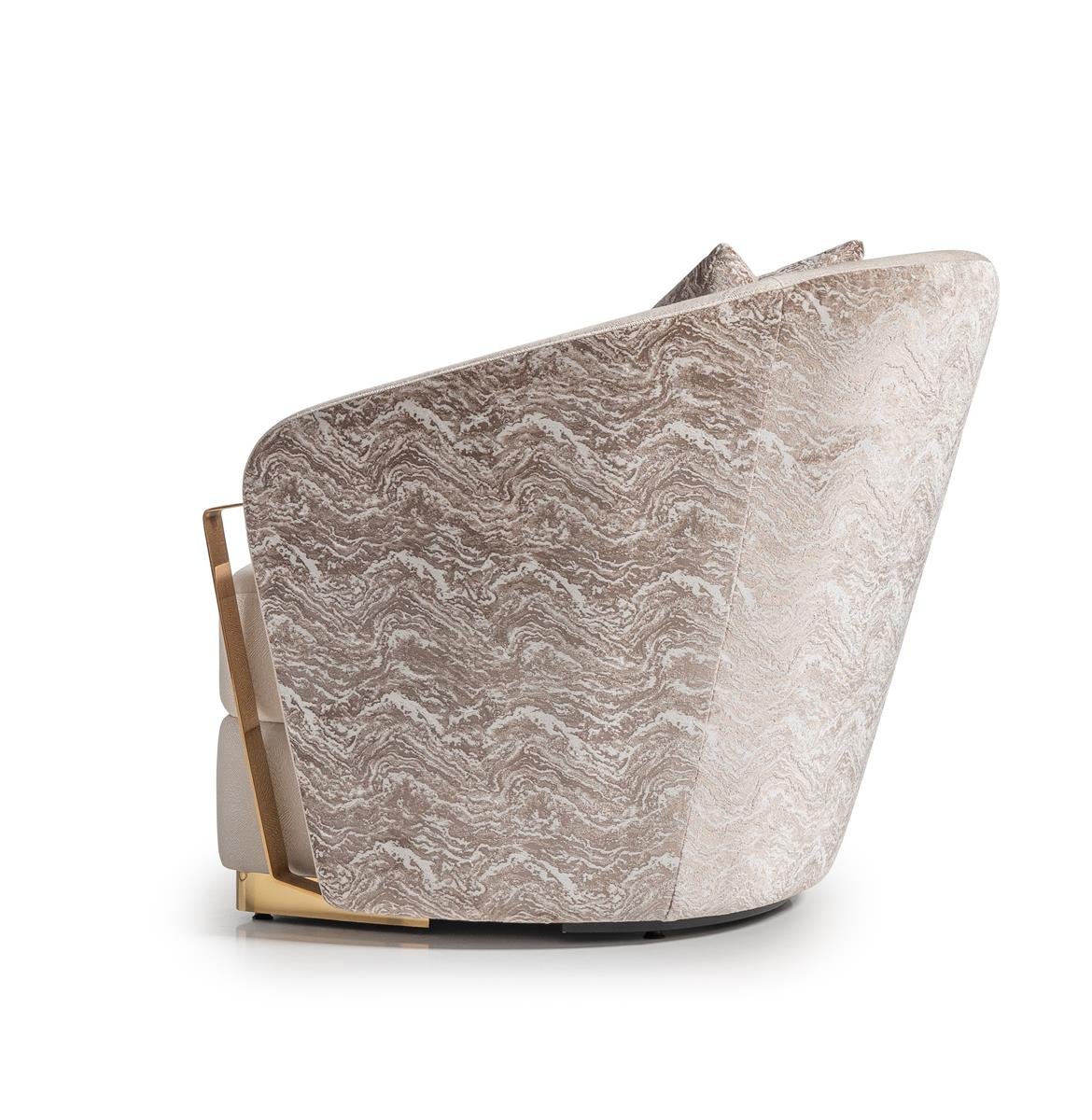 AICO Carmela Accent Chair in Shimmer Ivory - Luxury Home Furniture (MI)