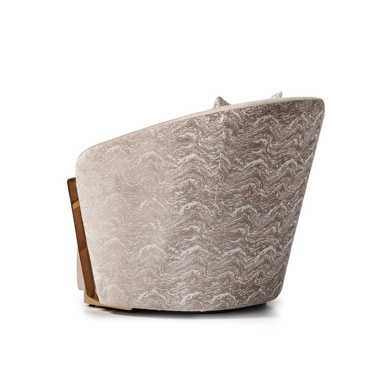 AICO Carmela Accent Chair in Shimmer Ivory - Luxury Home Furniture (MI)