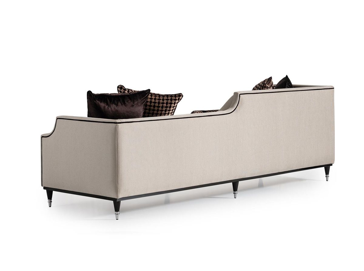 AICO La Francaise Mansion Sofa in Cafe/Black - Luxury Home Furniture (MI)
