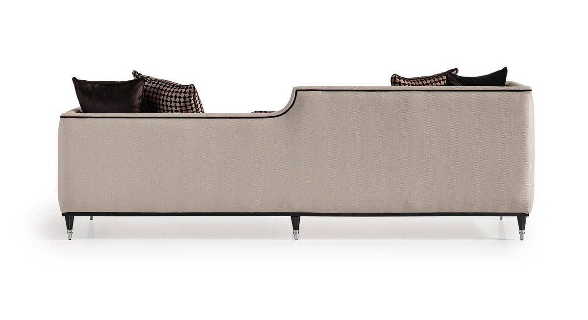 AICO La Francaise Mansion Sofa in Cafe/Black - Luxury Home Furniture (MI)