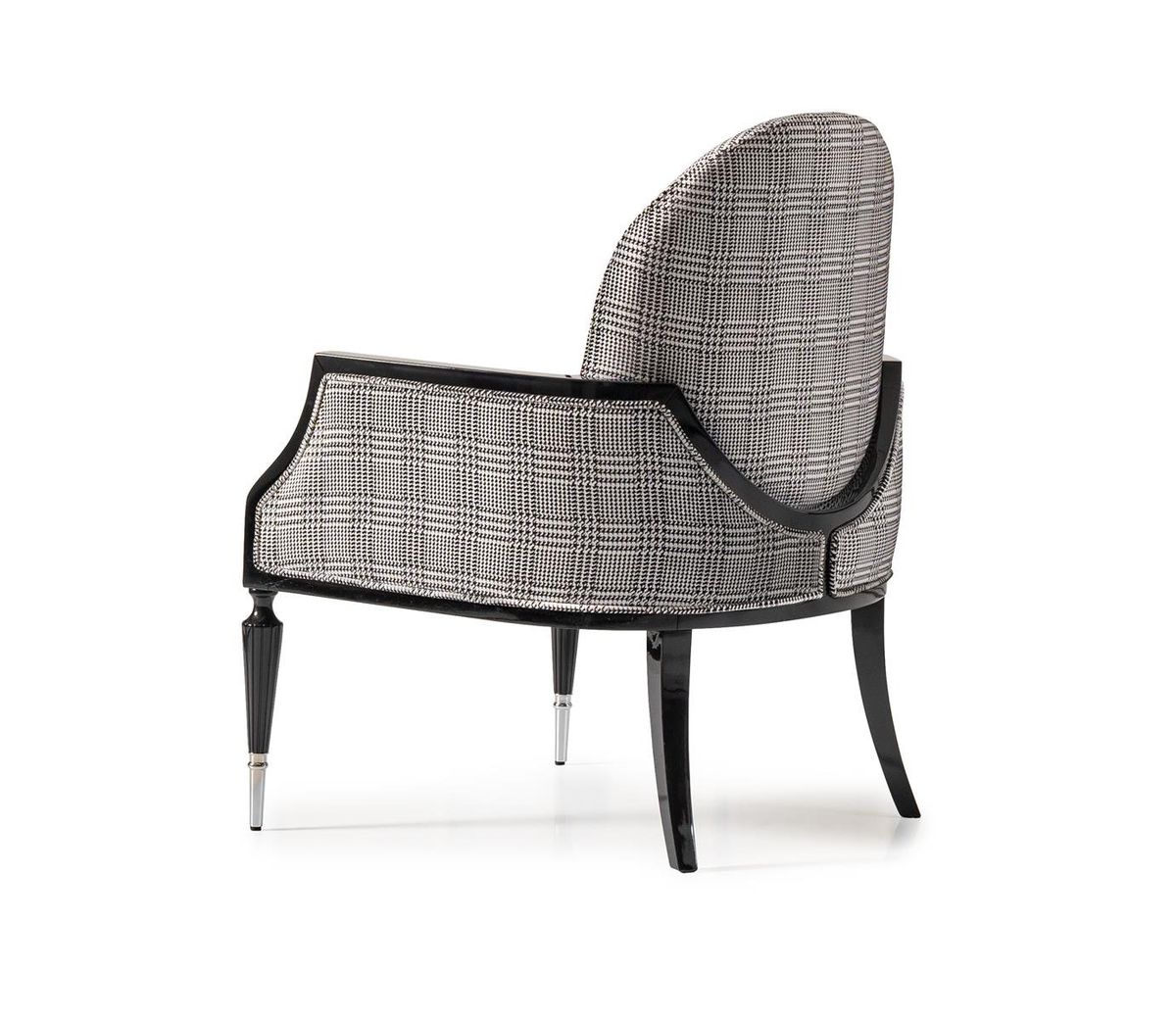 AICO La Francaise Accent Chair in Domino/Black - Luxury Home Furniture (MI)