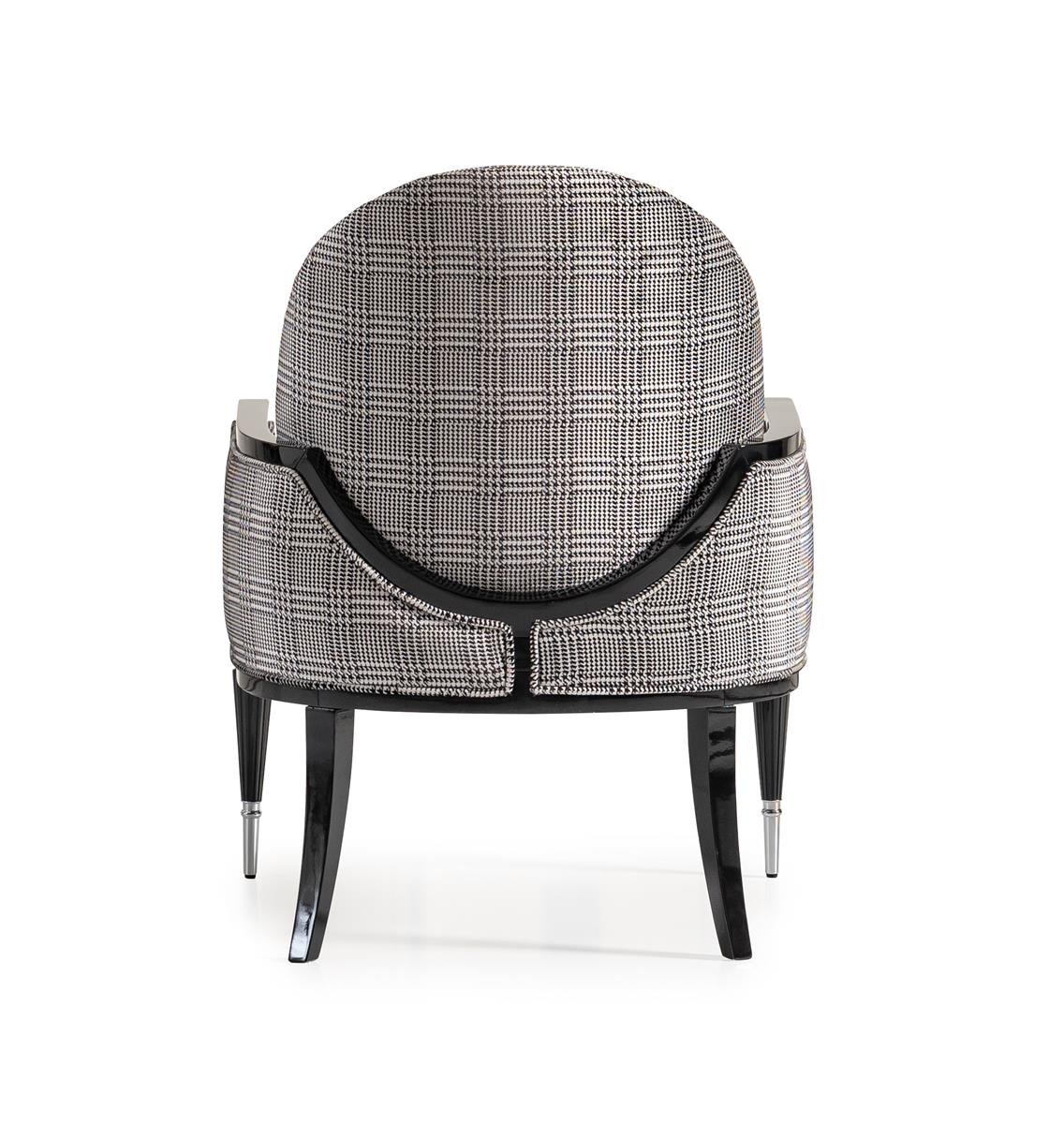AICO La Francaise Accent Chair in Domino/Black - Luxury Home Furniture (MI)