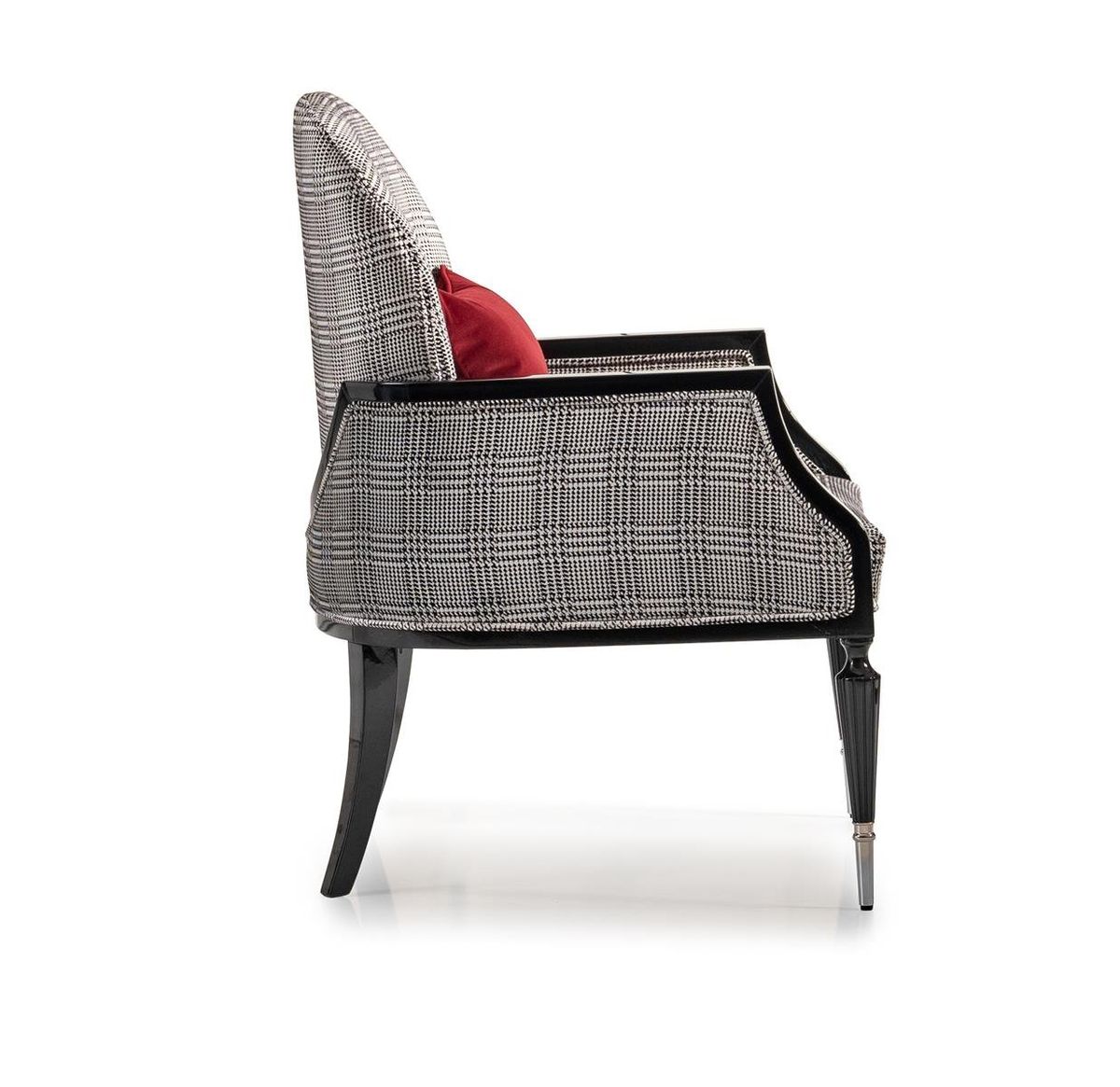 AICO La Francaise Accent Chair in Domino/Black - Luxury Home Furniture (MI)