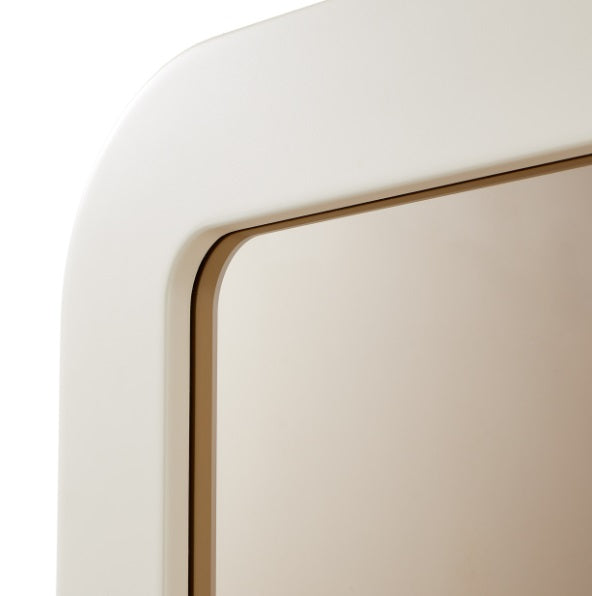 AICO Furniture Wall Mirror in Silken Matte Cream - Luxury Home Furniture (MI)