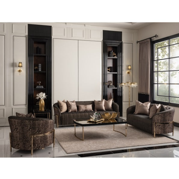 AICO Furniture Lisbon Sofa in Onyx Gold - Luxury Home Furniture (MI)