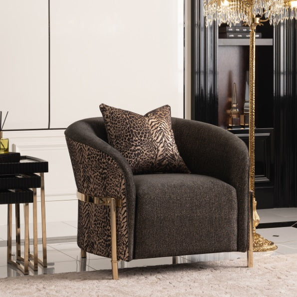AICO Furniture Lisbon Chair in Onyx Gold - Luxury Home Furniture (MI)