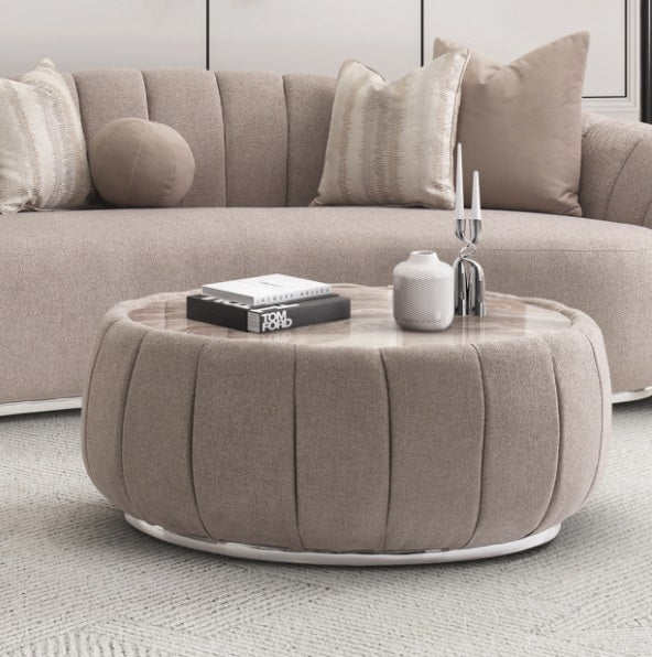 AICO Furniture Lucca Cocktail Table in Silver - Luxury Home Furniture (MI)