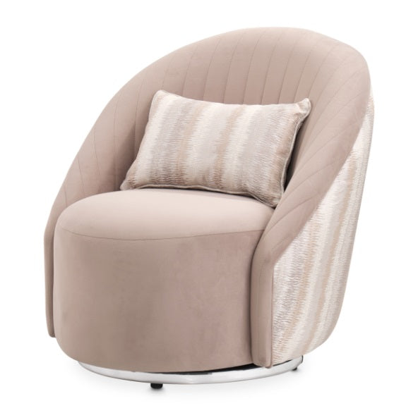 AICO Furniture Lucca Swivel Chair Silver in Silver - Luxury Home Furniture (MI)