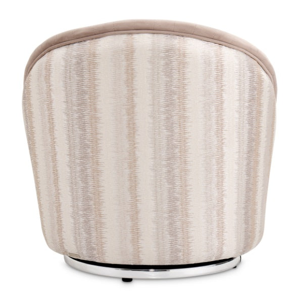 AICO Furniture Lucca Swivel Chair Silver in Silver - Luxury Home Furniture (MI)