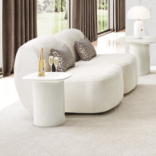AICO Furniture Le Montreaux End Table in Cloud White - Luxury Home Furniture (MI)