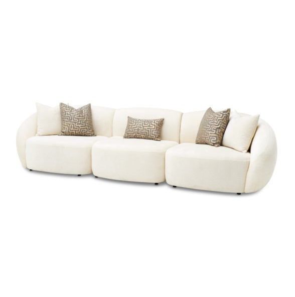 AICO Furniture Le Montreaux Armless Chair in Gardenia
