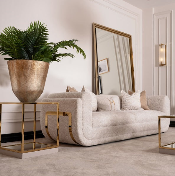 AICO Furniture Savannah Breeze Standard Sofa Cashmere in Bright Gold - Luxury Home Furniture (MI)