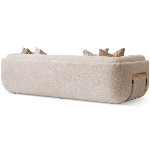 AICO Furniture Savannah Breeze Mansion Sofa Cashmere in Bright Gold - Luxury Home Furniture (MI)