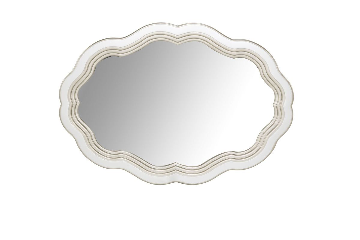 AICO London Place Wall Mirror in Creamy Pearl - Luxury Home Furniture (MI)