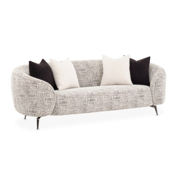 AICO Furniture Noir Sofa Cookie in Black Nickel - Luxury Home Furniture (MI)