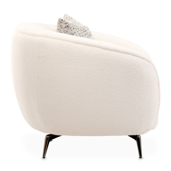 AICO Furniture Noir Chair Marshmallow in Black Nickel - Luxury Home Furniture (MI)