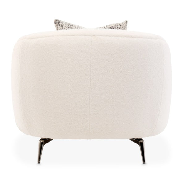 AICO Furniture Noir Chair Marshmallow in Black Nickel - Luxury Home Furniture (MI)