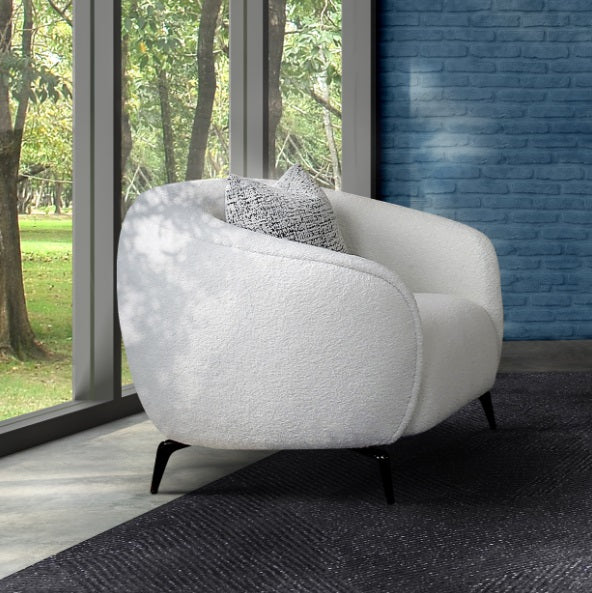 AICO Furniture Noir Chair Marshmallow in Black Nickel - Luxury Home Furniture (MI)
