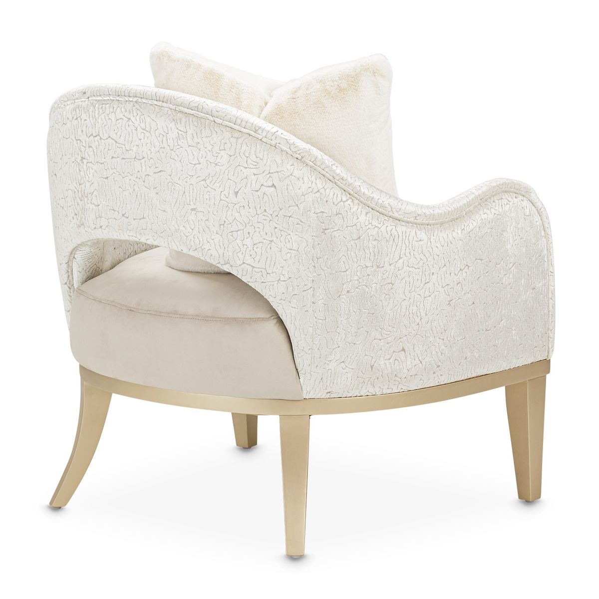 AICO Yvette Accent Chair in Porcini Medium Champagne - Luxury Home Furniture (MI)