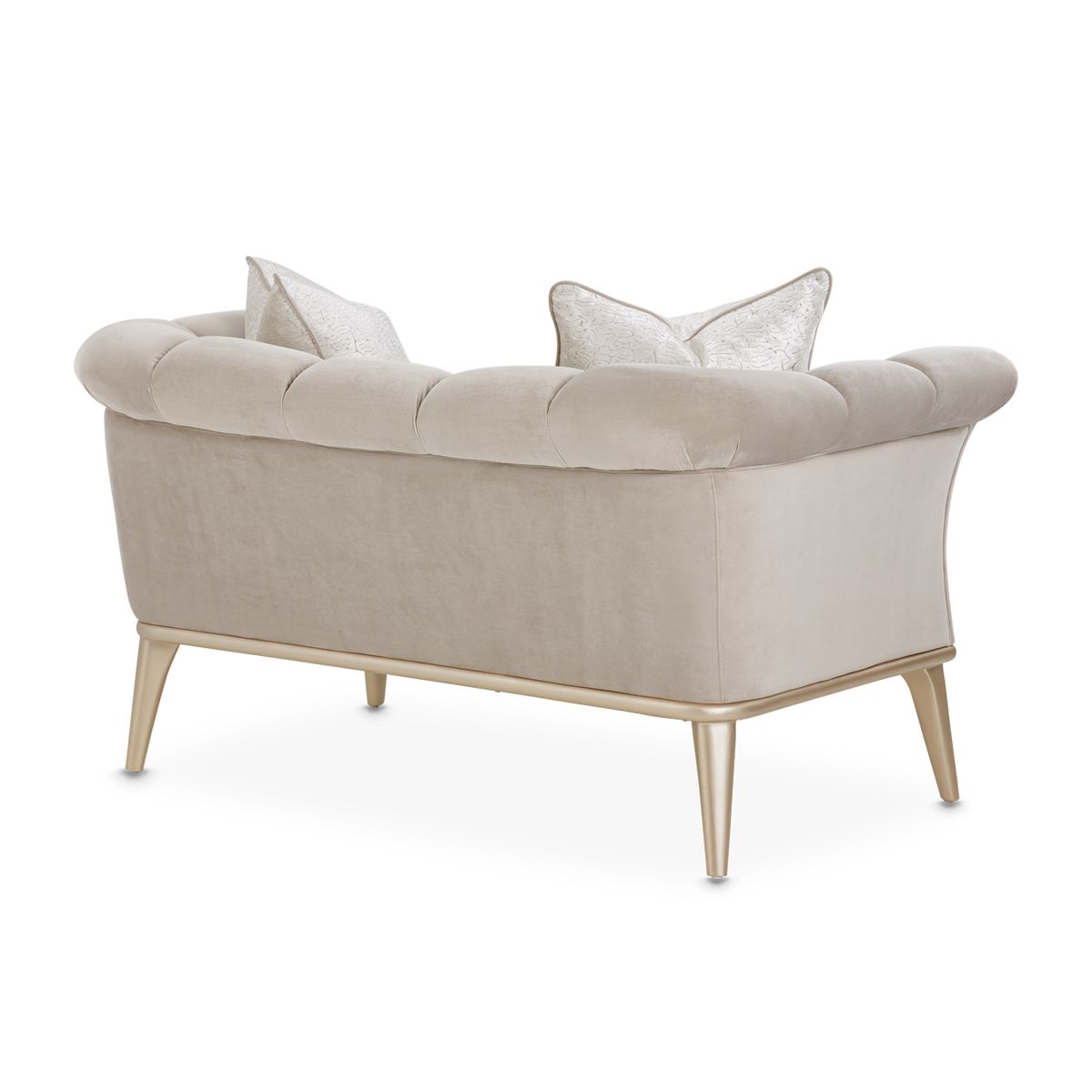 AICO Yvette Chair and A Half in Porcini Medium Champagne - Luxury Home Furniture (MI)