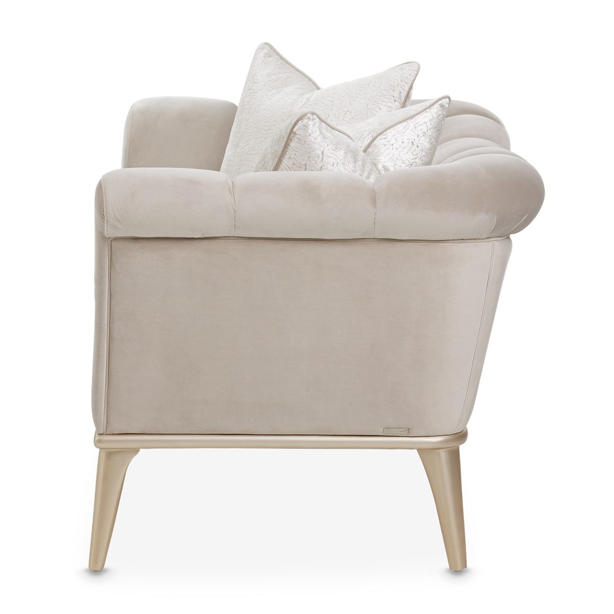AICO Yvette Chair and A Half in Porcini Medium Champagne - Luxury Home Furniture (MI)