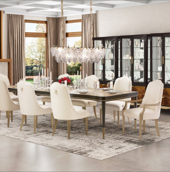 AICO Furniture Lighting Autumn Rectangular Light Chandelier in Clear - Luxury Home Furniture (MI)