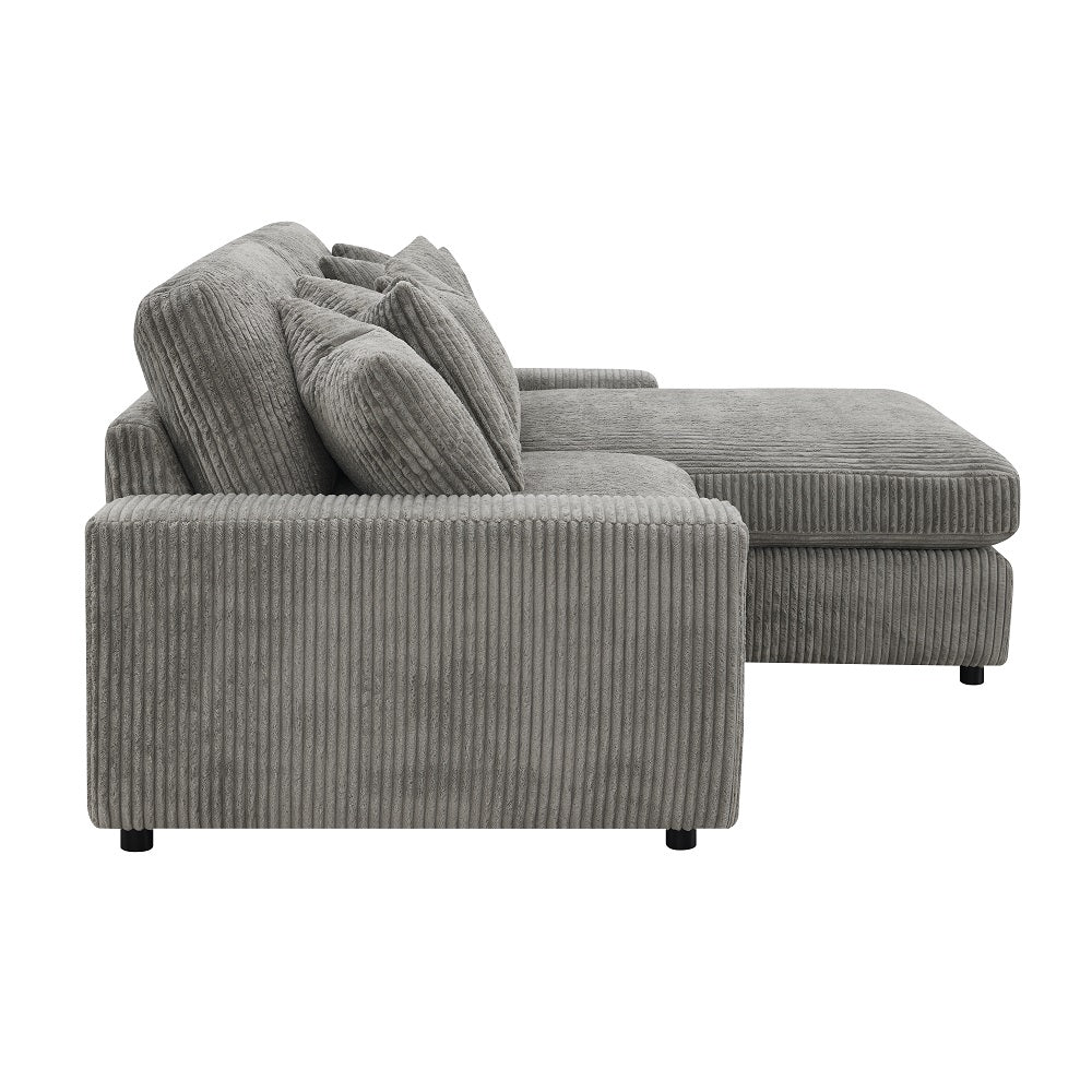 Reversible Sectional Sofa w/6 Pillows