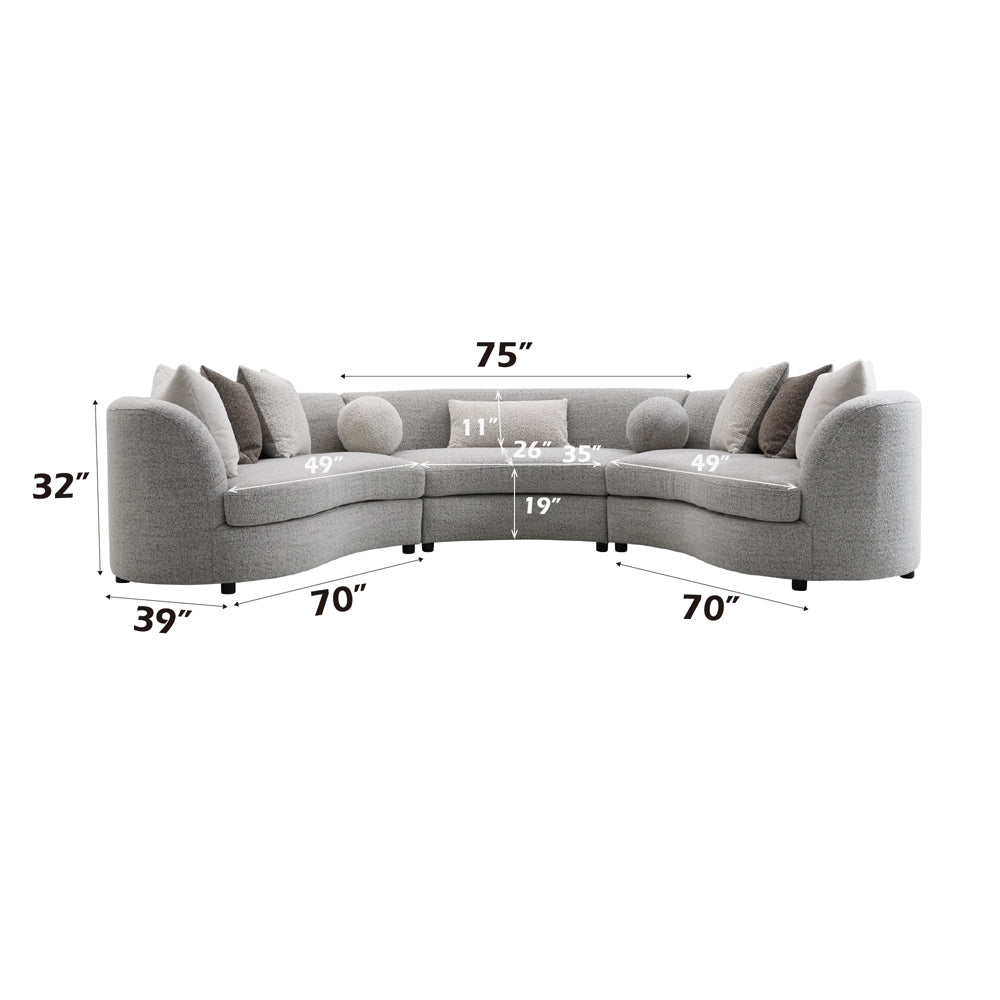 Sectional Sofa w/9 Pillows