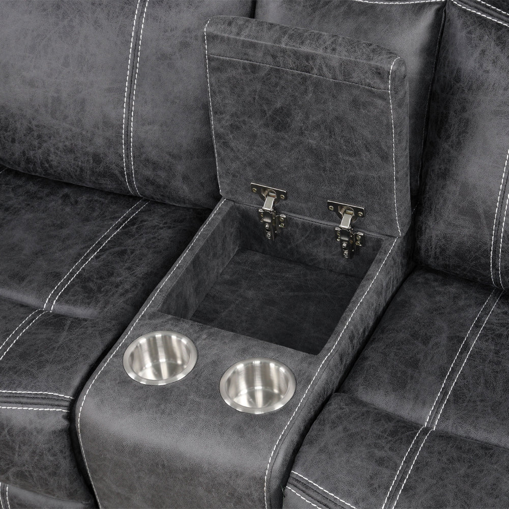 Power Motion Glider Loveseat w/USB Port