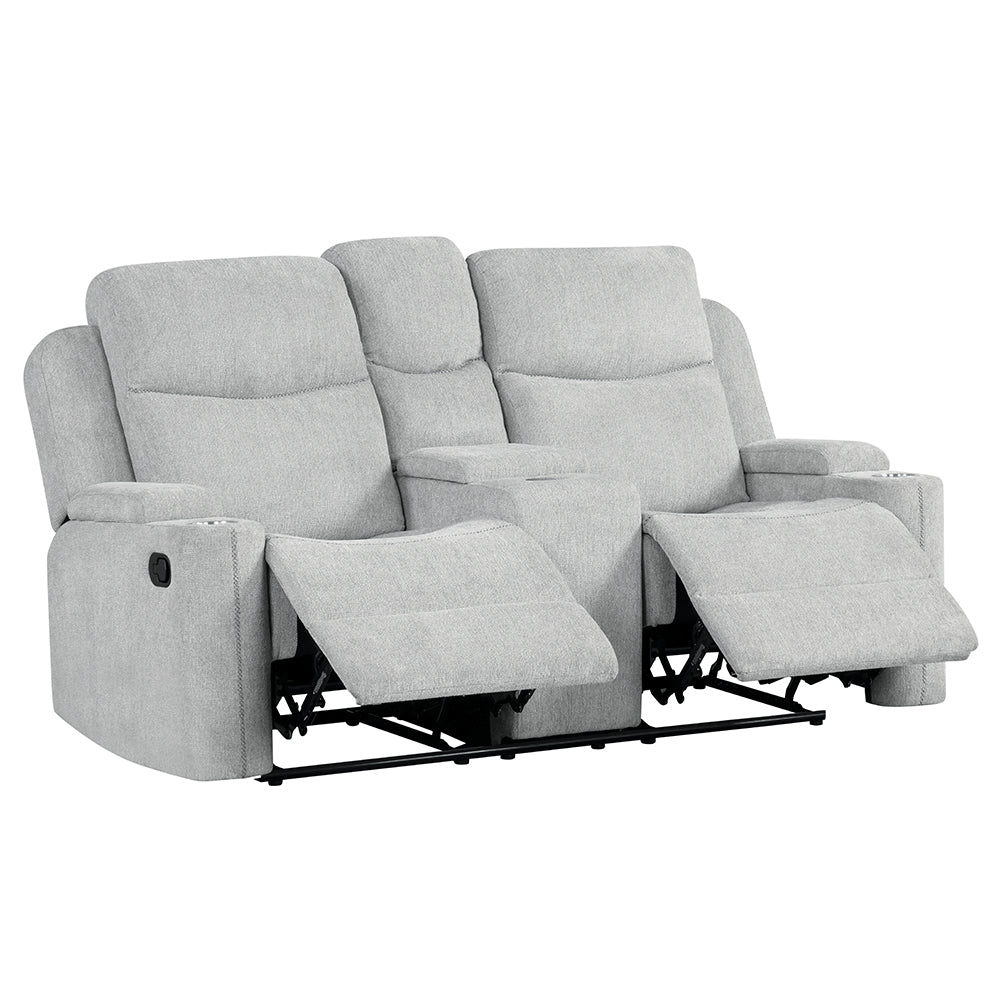 Motion Loveseat w/Console & Storage Arm