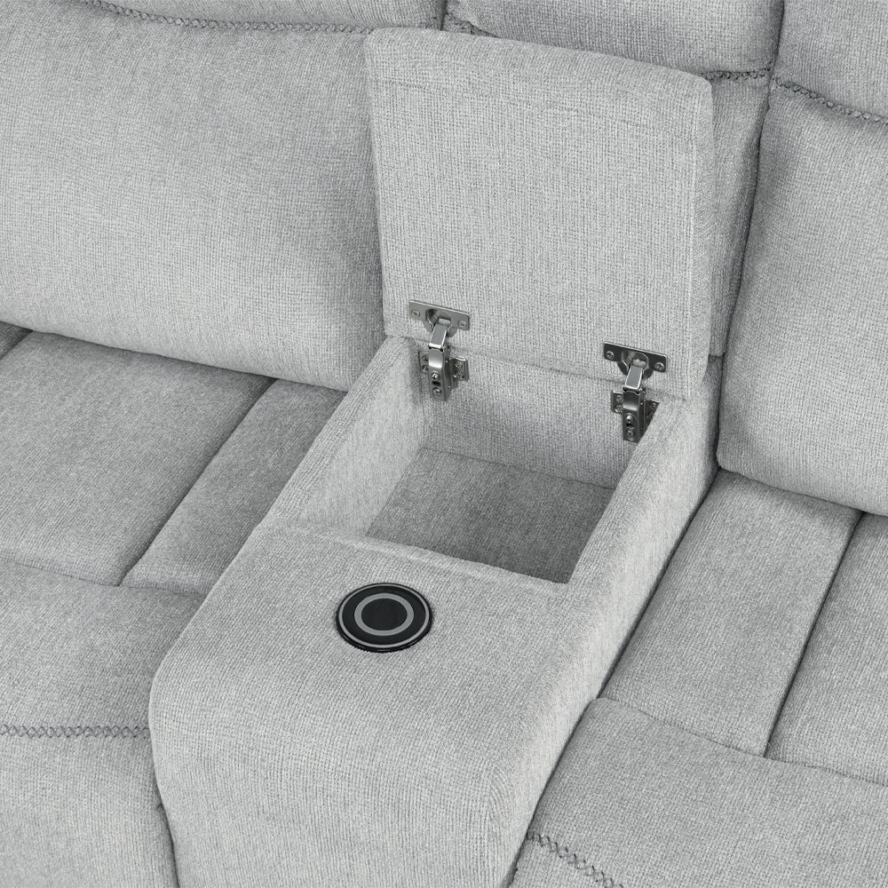 Motion Loveseat w/Console & Storage Arm