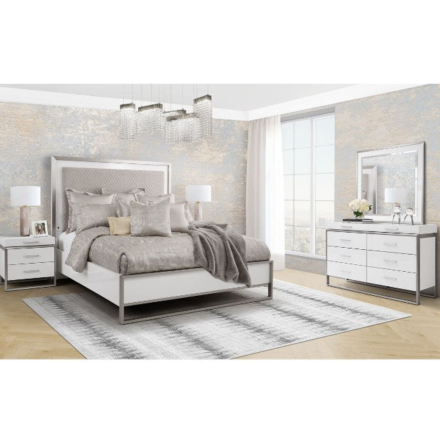 AICO Marquee Wall Mirror in Cloud White - Luxury Home Furniture (MI)