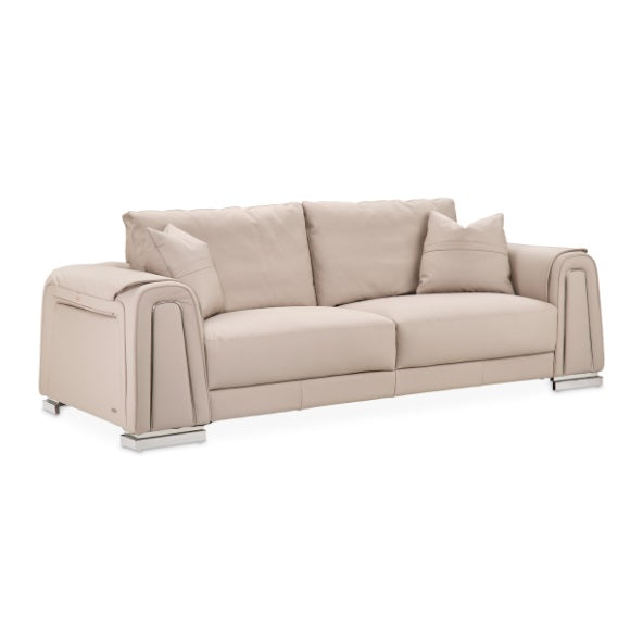 AICO Furniture Mia Bella Bergamo Sofa in Stainless Steel - Luxury Home Furniture (MI)