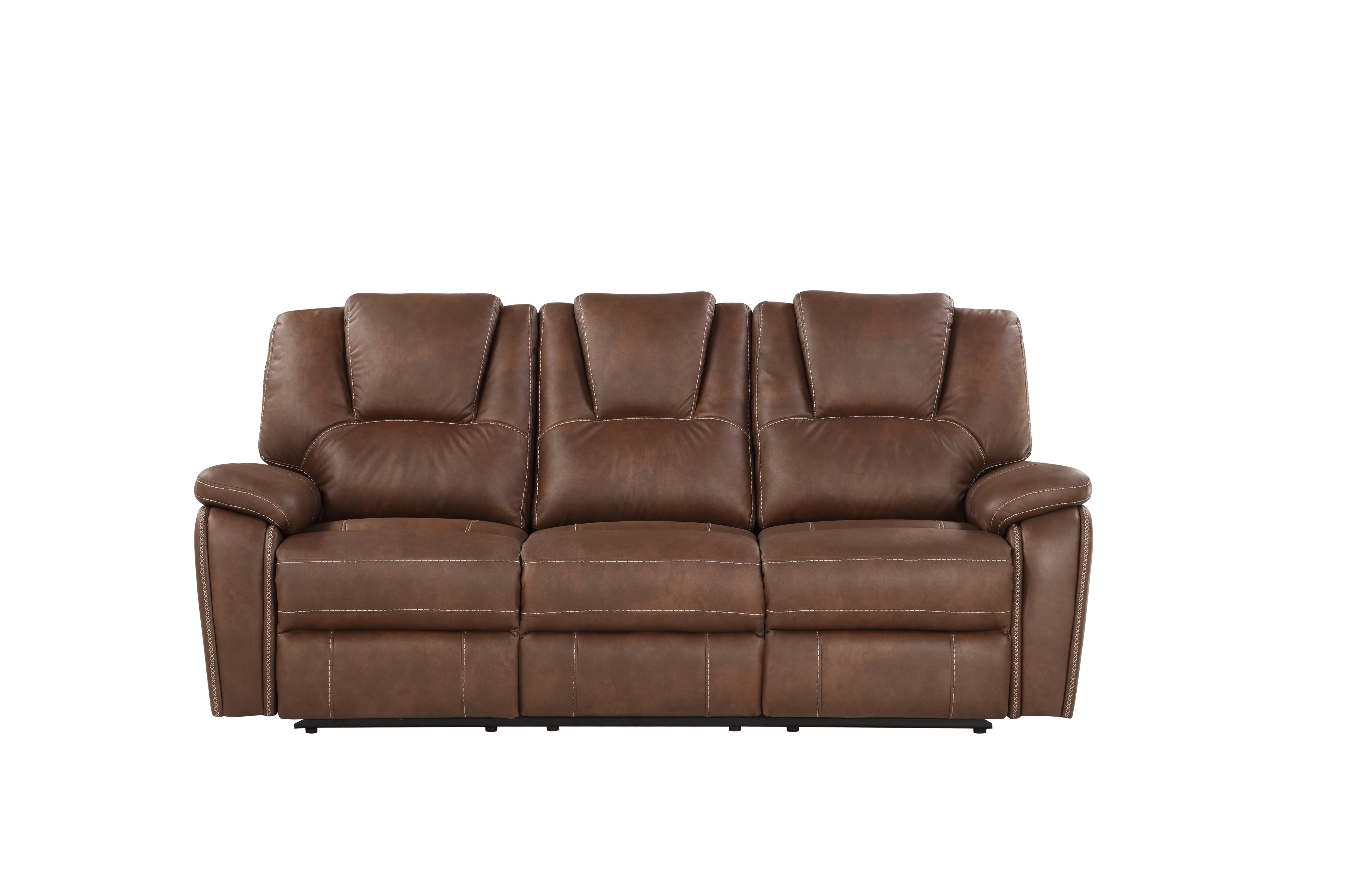 Steve Silver Katrine Manual Reclining Sofa in Chestnut Brown - Luxury Home Furniture (MI)
