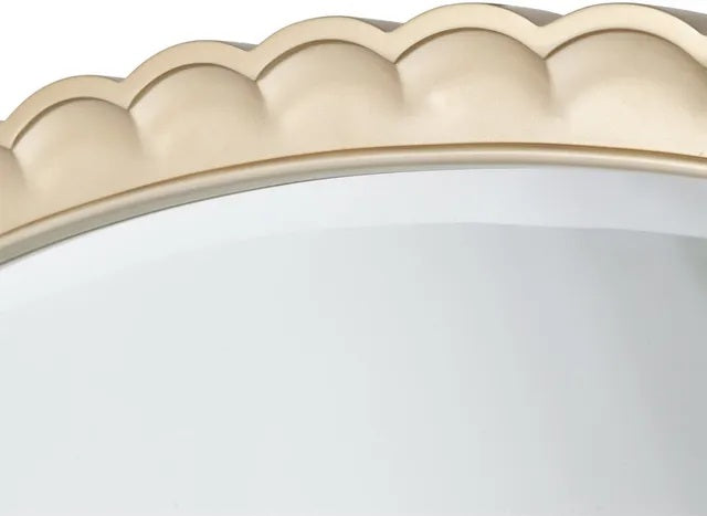 AICO Malibu Crest Oval Wall Mirror in Chardonnay - Luxury Home Furniture (MI)