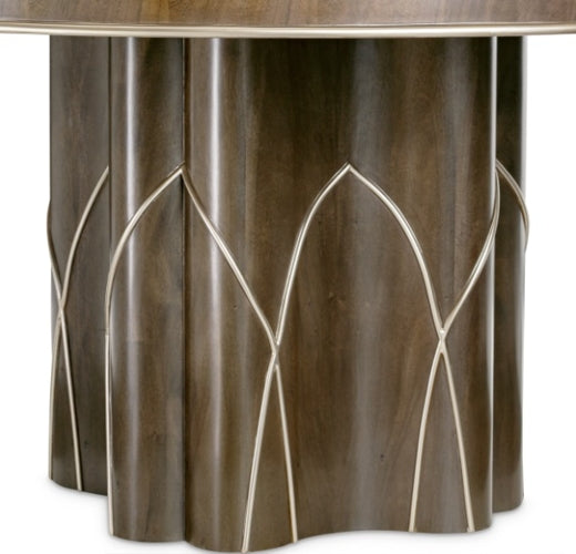 AICO Villa Cherie Round Dining Table in Hazelnut - Luxury Home Furniture (MI)