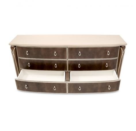 AICO Villa Cherie Dresser in Hazelnut - Luxury Home Furniture (MI)