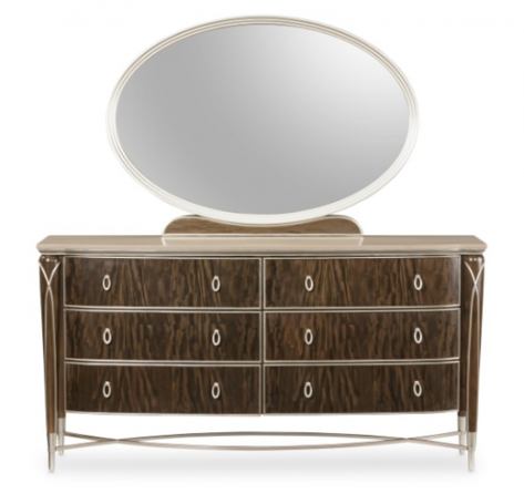 AICO Villa Cherie Dresser in Hazelnut - Luxury Home Furniture (MI)