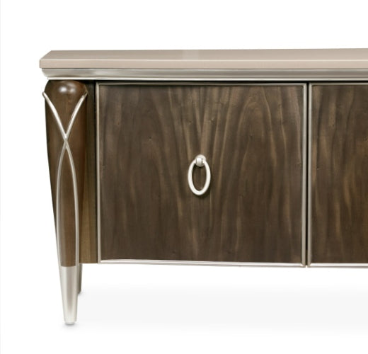 AICO Villa Cherie Media Cabinet in Hazelnut - Luxury Home Furniture (MI)