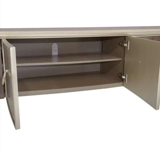 AICO Villa Cherie Media Cabinet in Hazelnut - Luxury Home Furniture (MI)