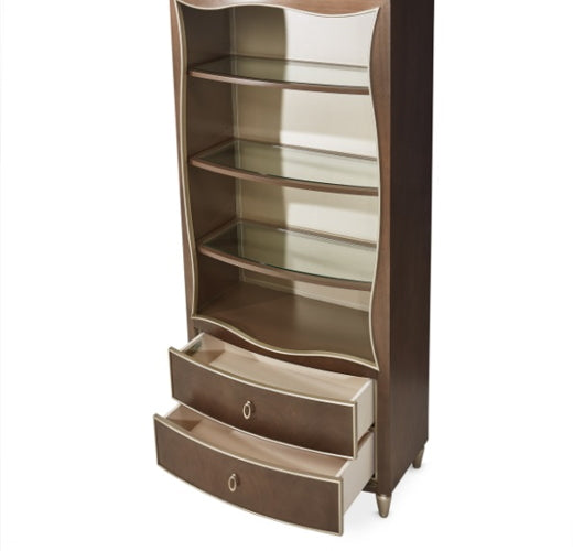 AICO Villa Cherie Bookcase in Hazelnut - Luxury Home Furniture (MI)