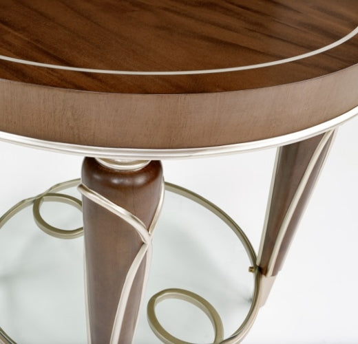 AICO Villa Cherie End Table in Hazelnut - Luxury Home Furniture (MI)