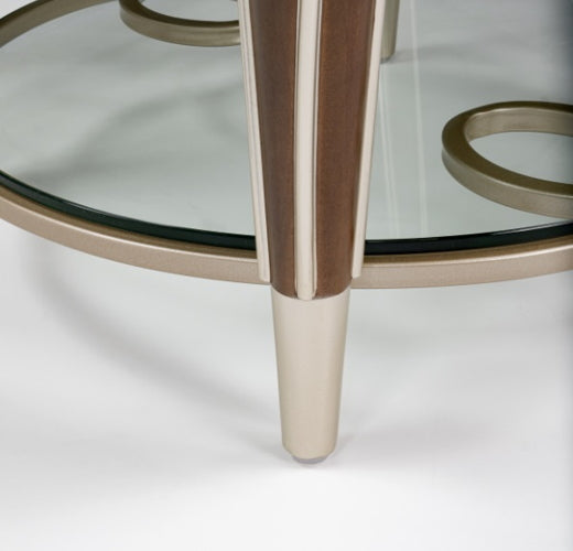 AICO Villa Cherie End Table in Hazelnut - Luxury Home Furniture (MI)