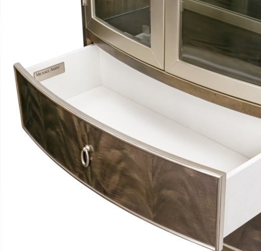 AICO Villa Cherie Display Cabinet in Hazelnut - Luxury Home Furniture (MI)