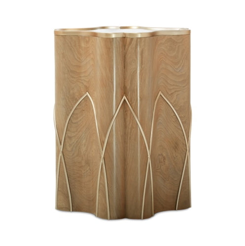 AICO Villa Cherie Chairside Table in Caramel