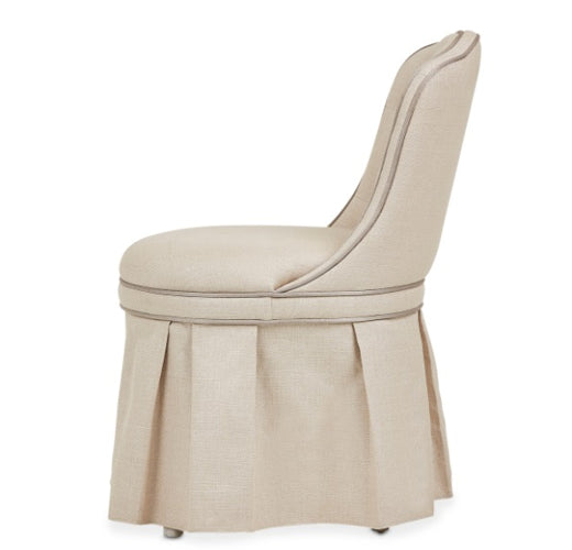 AICO Villa Cherie Tufted Vanity Chair in Hazelnut - Luxury Home Furniture (MI)