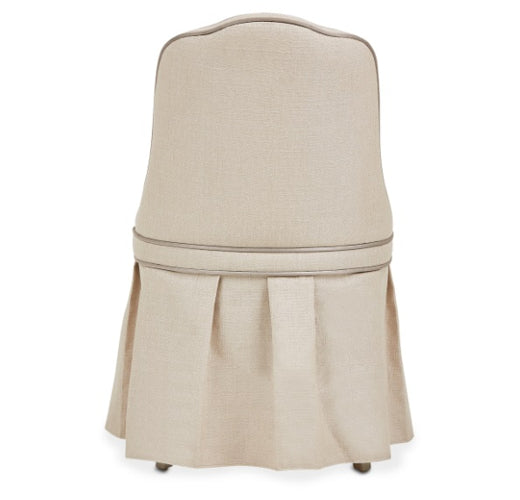 AICO Villa Cherie Tufted Vanity Chair in Hazelnut - Luxury Home Furniture (MI)
