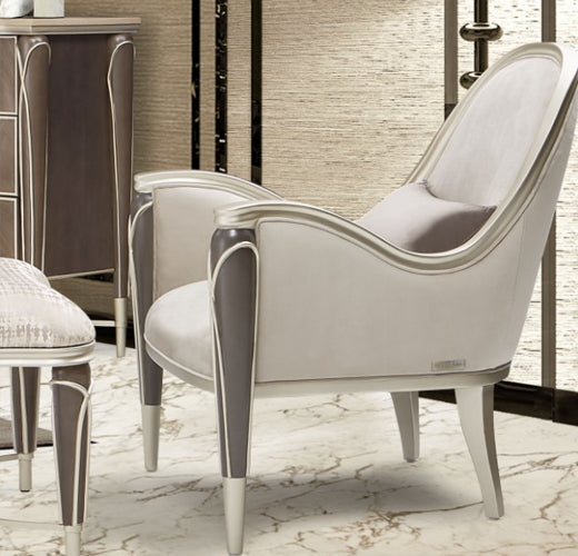 AICO Villa Cherie Accent Chair in Hazelnut - Luxury Home Furniture (MI)