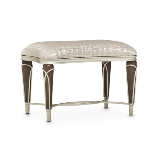 AICO Villa Cherie Ottoman in Hazelnut - Luxury Home Furniture (MI)