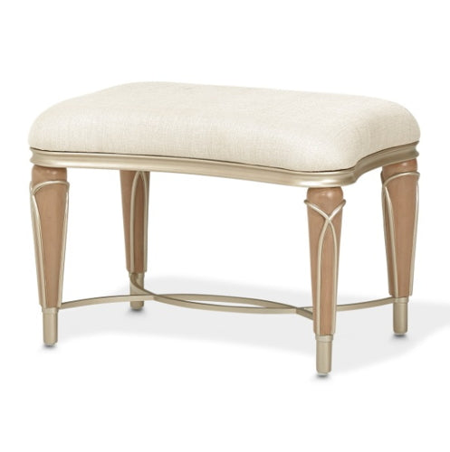AICO Villa Cherie Ottoman in Caramel - Luxury Home Furniture (MI)